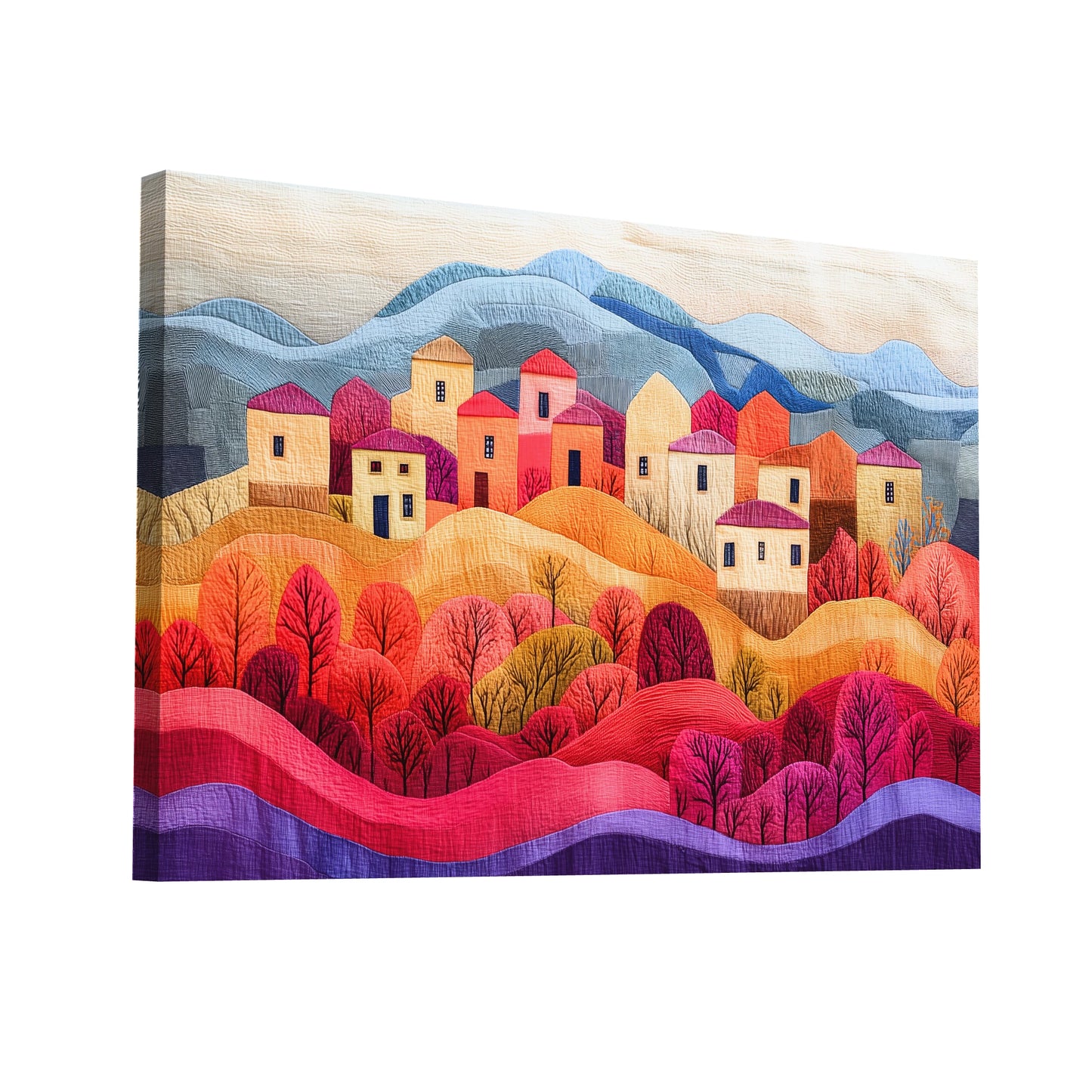 Product Hero 3D WebP Tableau Berbère : Village Ondulant - Art Virtuoso