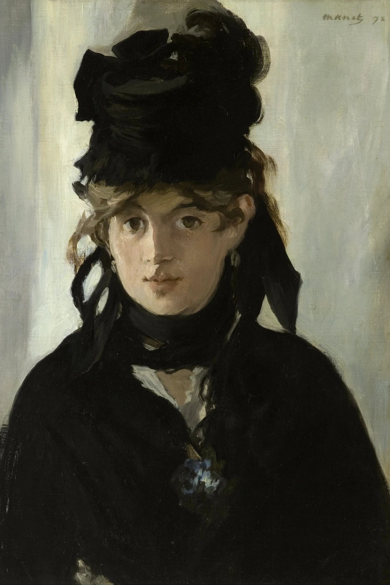 Tableau Berthe Morisot au bouquet de violettes – Édouard Manet - impression sur toile, format M