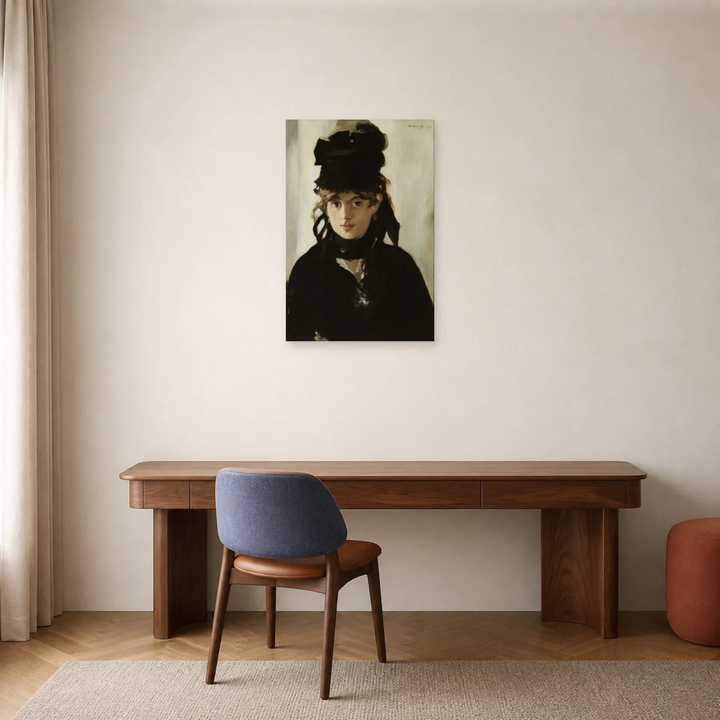 Tableau Berthe Morisot au bouquet de violettes – Édouard Manet dans un bureau - Art Virtuoso