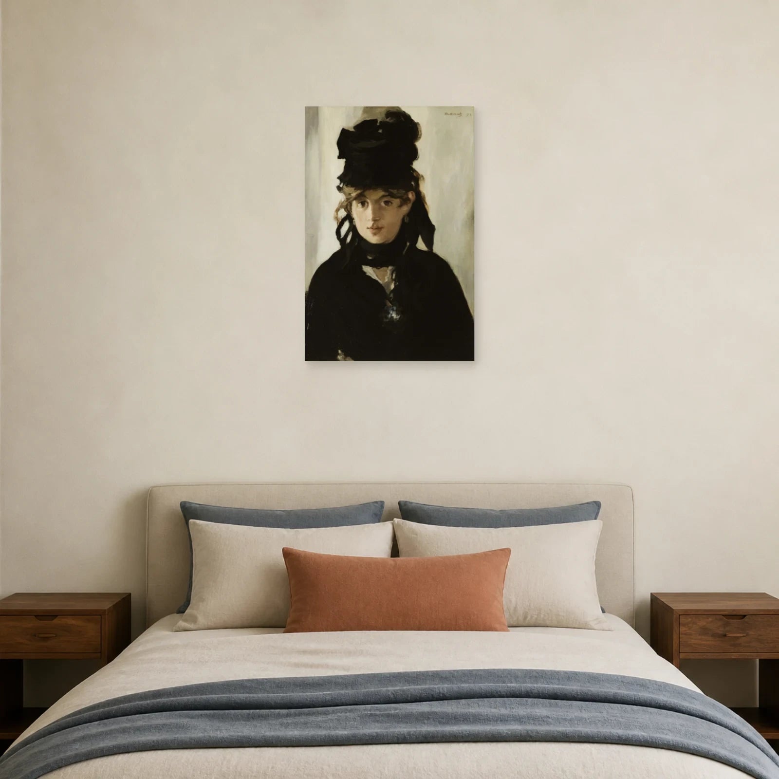 Tableau Berthe Morisot au bouquet de violettes – Édouard Manet dans une chambre - Art Virtuoso