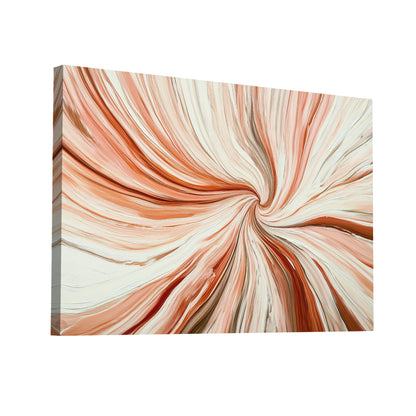 Product Hero 3D WebP Tableau Blanc et Terracotta - Tourbillon Hypnotique - Art Virtuoso