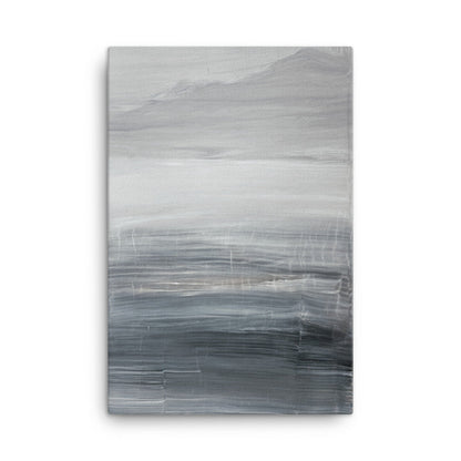 Tableau Blanc Gris Abstrait 24″×36″