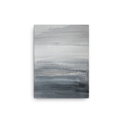 Tableau Blanc Gris Abstrait 12″×16″