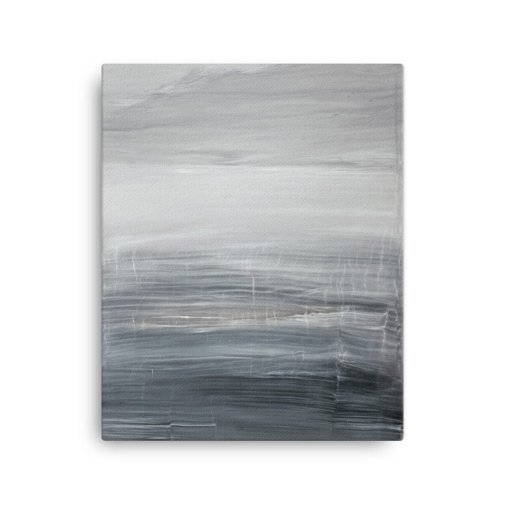 Tableau Blanc Gris Abstrait 16″×20″