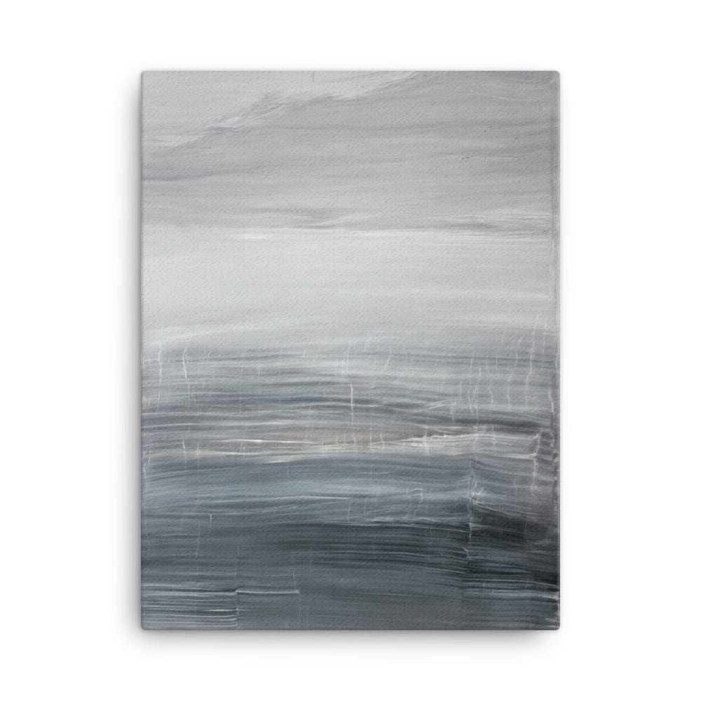 Tableau Blanc Gris Abstrait 18″×24″