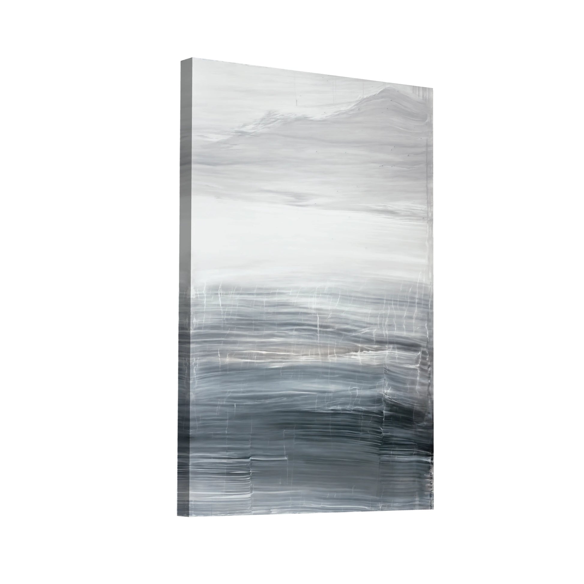 Product Hero 3D WebP Tableau Blanc Gris Abstrait - Art Virtuoso