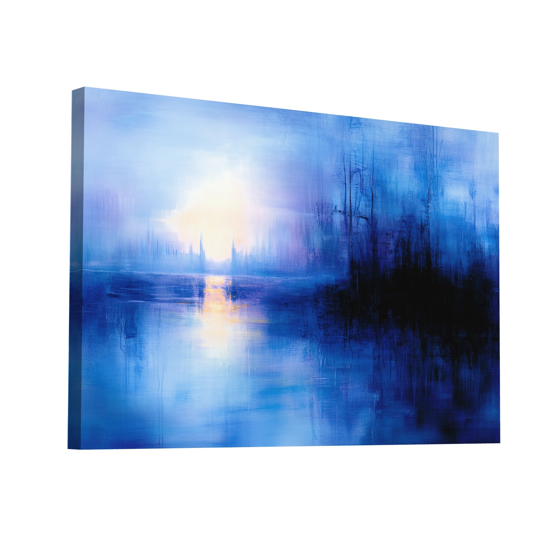 Product Hero 3D WebP Tableau Bleu Foncé - Crépuscule Magique - Art Virtuoso
