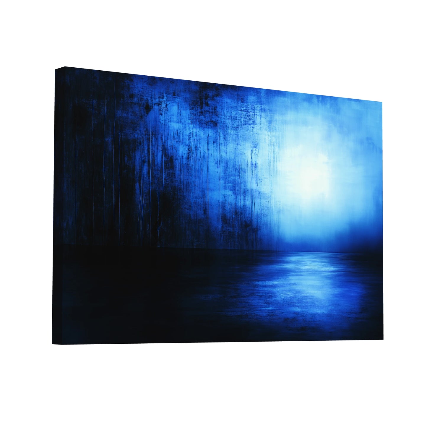 Product Hero 3D WebP Tableau Bleu Marine - Profondeurs Mystiques - Art Virtuoso