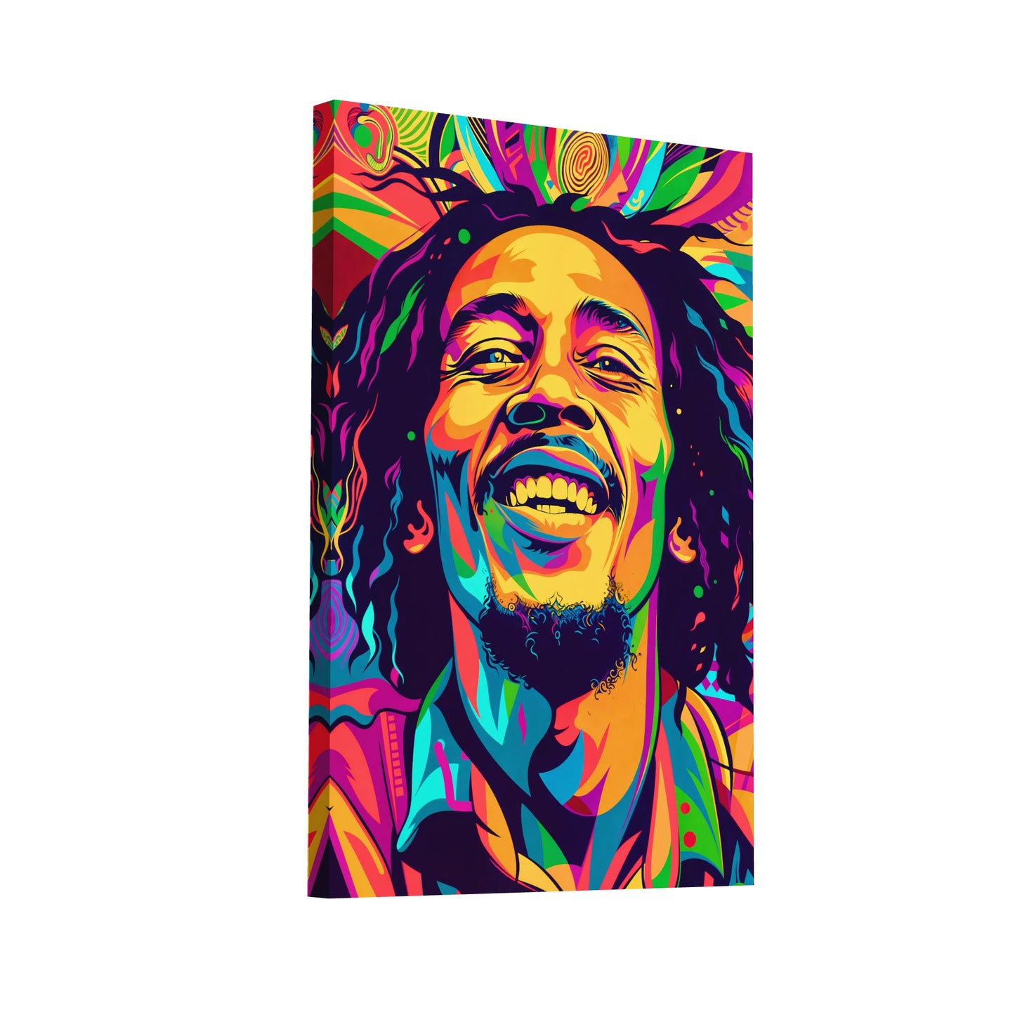 Product Hero 3D WebP Tableau Bob Marley - Pop Art - Art Virtuoso