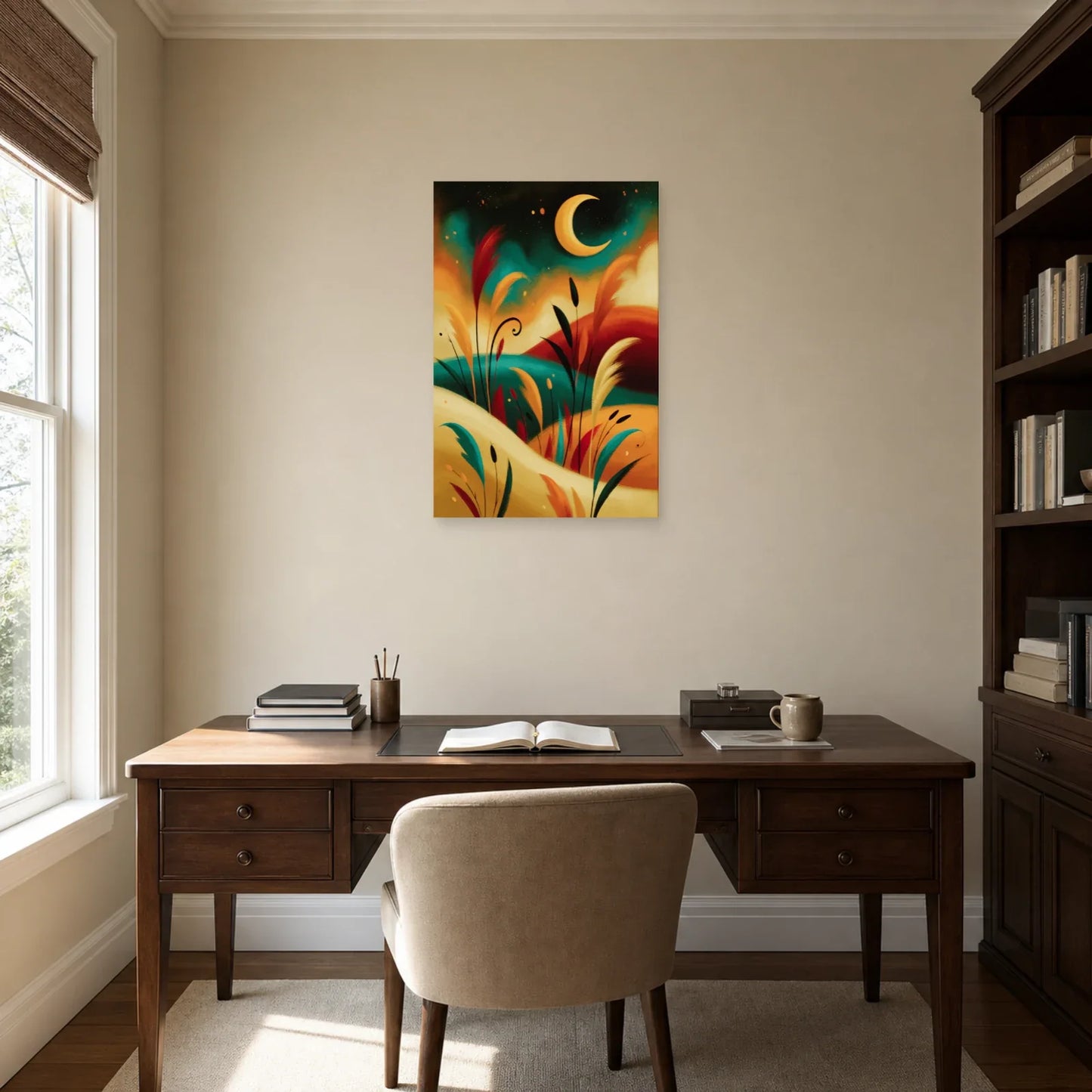 Tableau Bohème Chambre Cocooning dans un bureau - Art Virtuoso