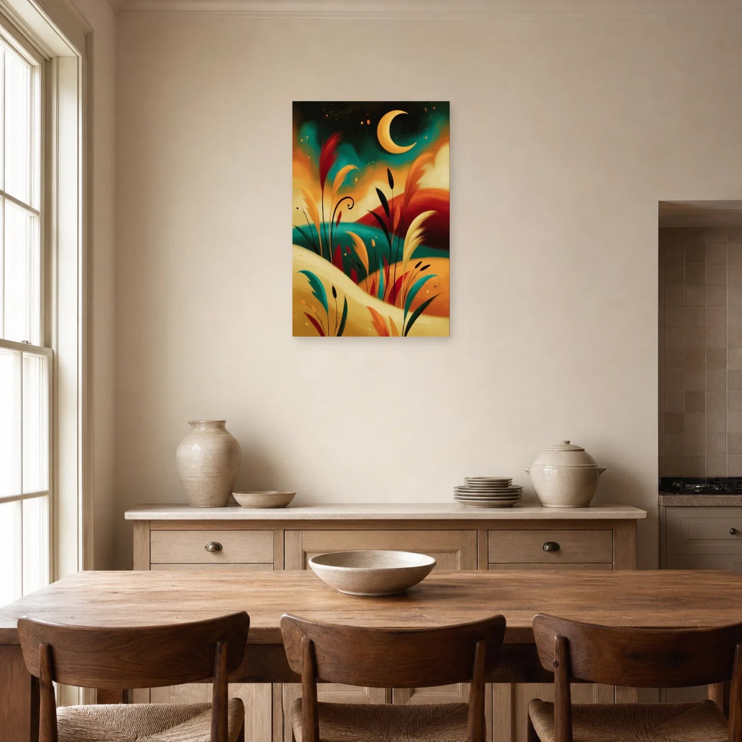 Tableau Bohème Chambre Cocooning dans une cuisine - Art Virtuoso