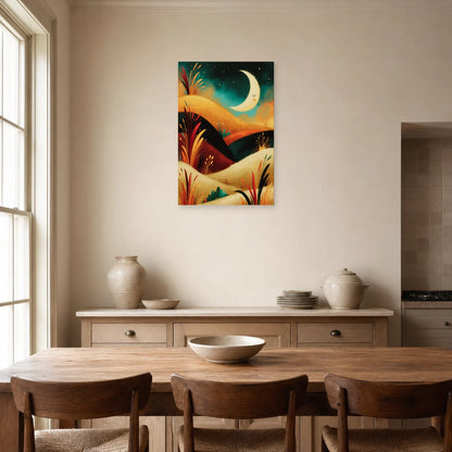 Tableau Bohème Chambre Minimal Lune dans une cuisine - Art Virtuoso