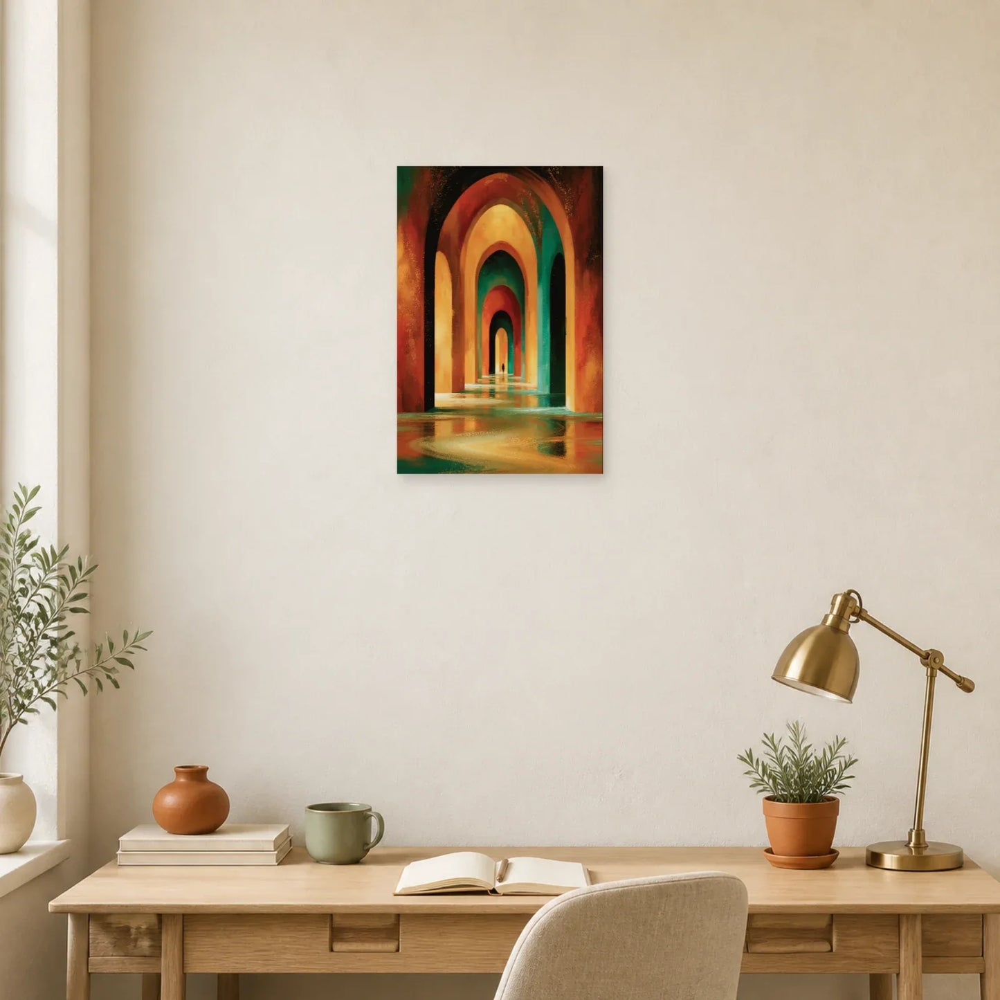 Tableau Bohème Décoration Murale Arches dans un bureau - Art Virtuoso