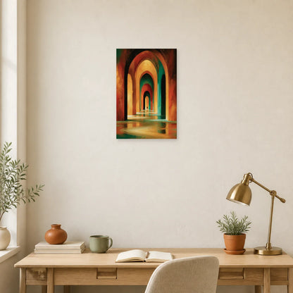 Tableau Bohème Décoration Murale Arches dans un bureau - Art Virtuoso