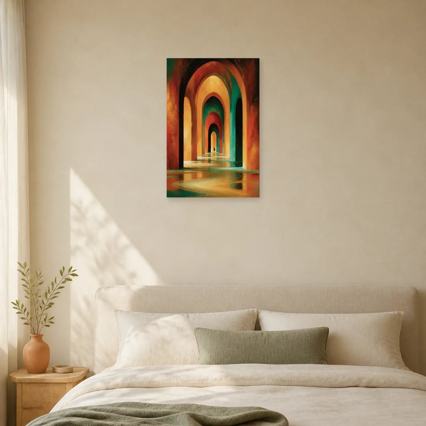 Tableau Bohème Décoration Murale Arches dans une chambre - Art Virtuoso