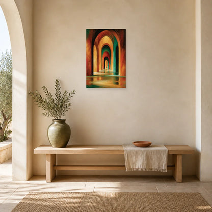 Tableau Bohème Décoration Murale Arches dans une entree ou un couloir - Art Virtuoso