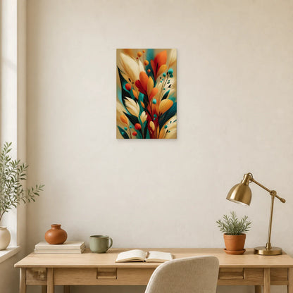 Tableau Bohème Décoration Murale Pampas dans un bureau - Art Virtuoso