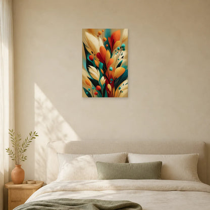 Tableau Bohème Décoration Murale Pampas dans une chambre - Art Virtuoso