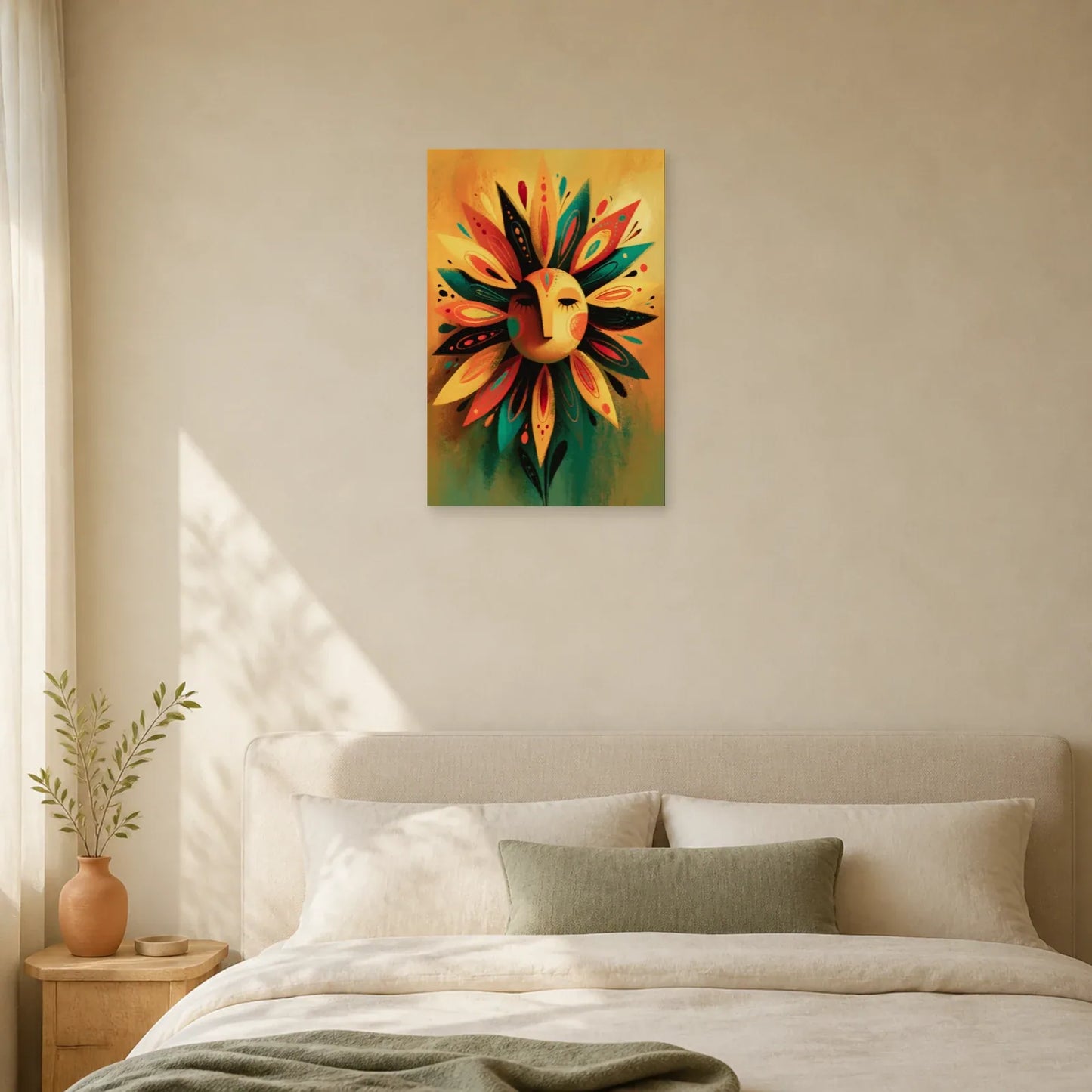 Tableau Bohème Décoration Murale Soleil dans une chambre - Art Virtuoso