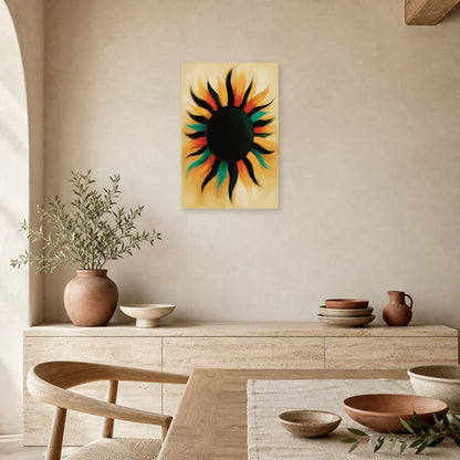 Tableau Bohème Mural Soleil Noir dans une cuisine - Art Virtuoso