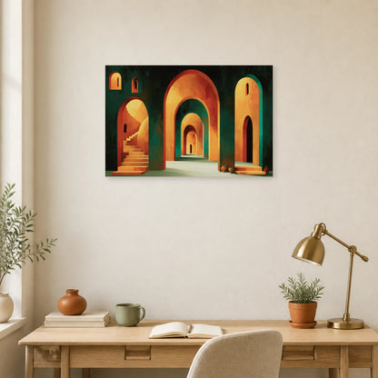 Tableau Bohème Salle à Manger Arches dans un bureau - Art Virtuoso