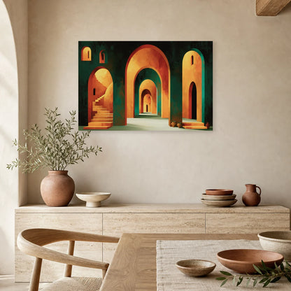 Tableau Bohème Salle à Manger Arches dans une cuisine - Art Virtuoso