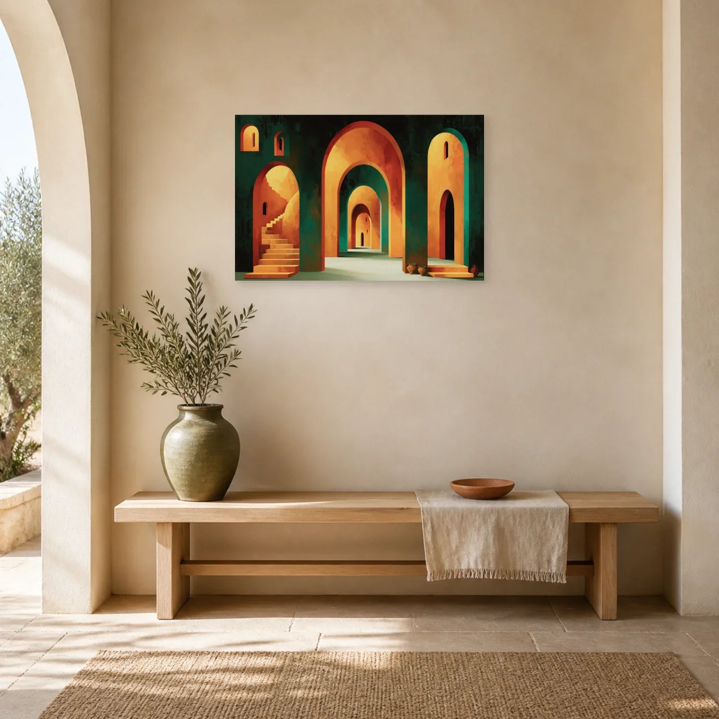 Tableau Bohème Salle à Manger Arches dans une entree ou un couloir - Art Virtuoso