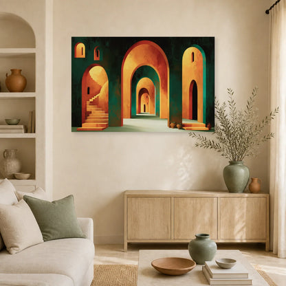Tableau Bohème Salle à Manger Arches dans un salon - Art Virtuoso