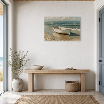 Tableau Bord De Mer Bateau Bois dans une entree ou un couloir - Art Virtuoso
