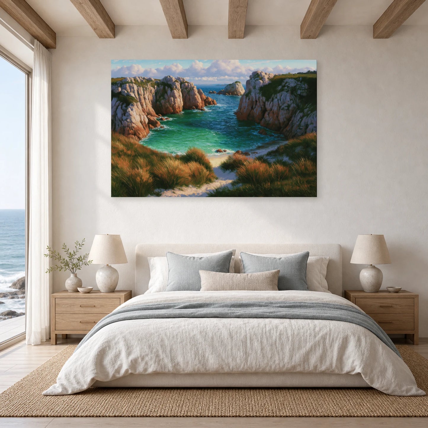 Tableau Bord De Mer Bretagne Crique Sauvage dans une chambre - Art Virtuoso