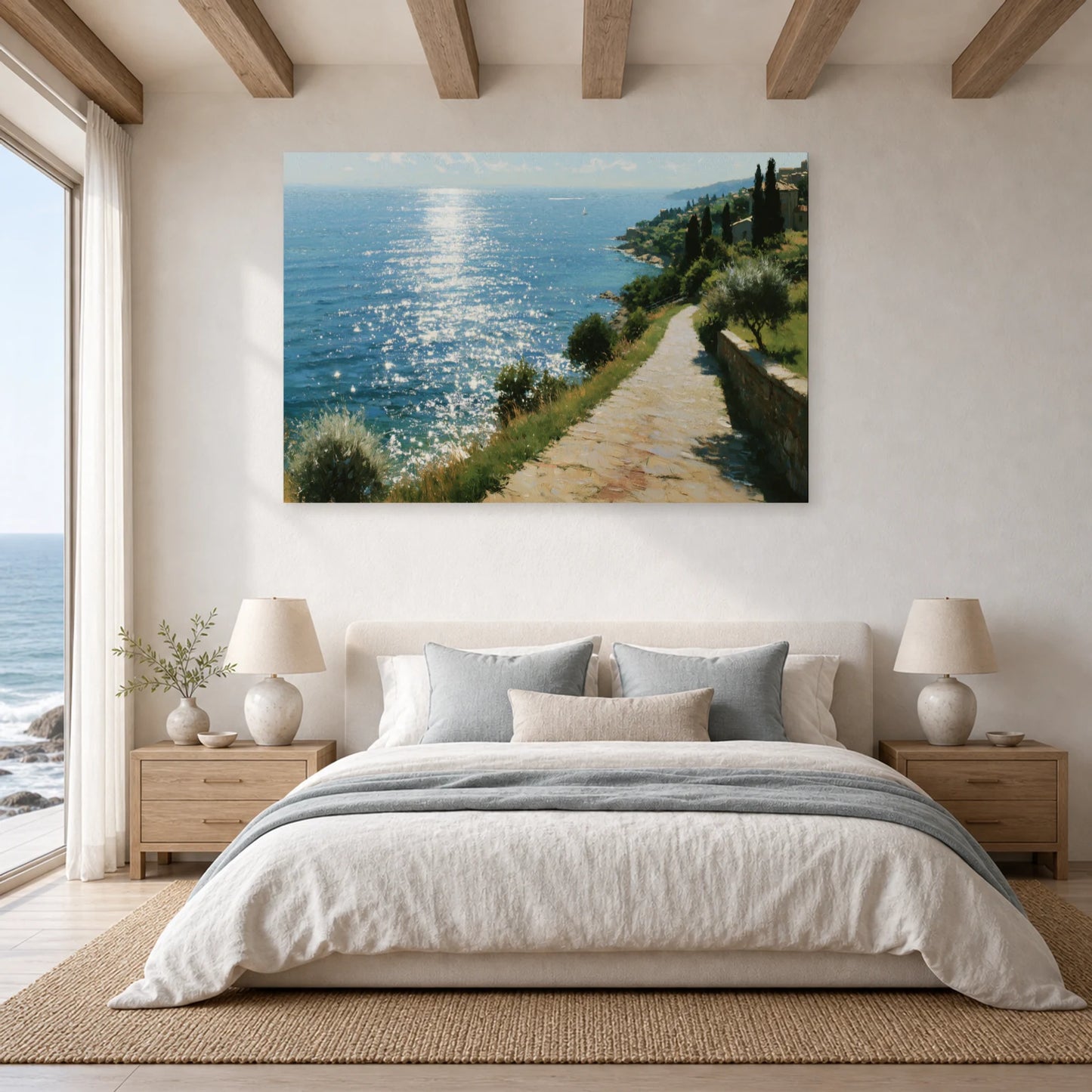 Tableau Bord De Mer Impressionniste Lumiere dans une chambre - Art Virtuoso