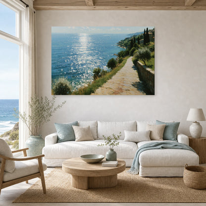 Tableau Bord De Mer Impressionniste Lumiere dans un salon - Art Virtuoso