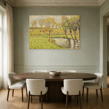 Tableau Bords de l'Epte à Éragny – Camille Pissarro dans une salle à manger - Art Virtuoso