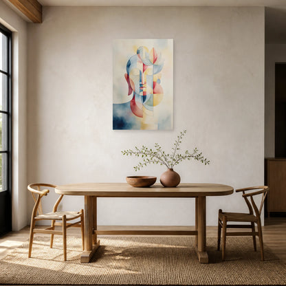 Mockup WebP Tableau Bouddha Minimaliste Flat Scandinave dans une cuisine - Art Virtuoso