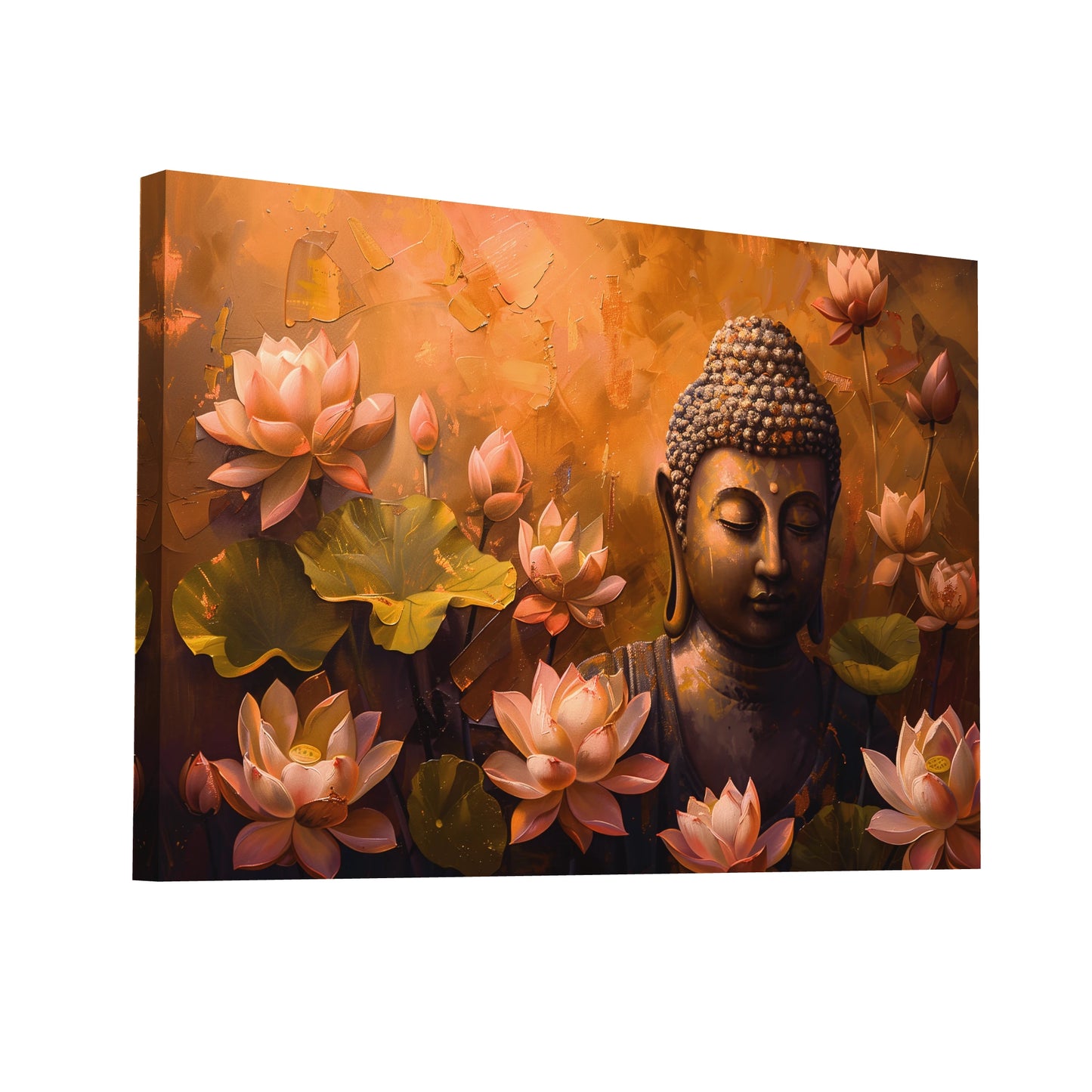 Product Hero 3D WebP Tableau Bouddha Zen Pour Chambre - Art Virtuoso