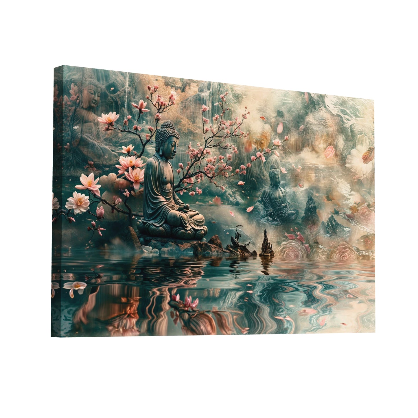 Product Hero 3D WebP Tableau Bouddha Zen - Art Virtuoso
