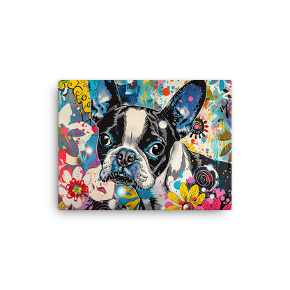 tableau bouledogue pop art 12″×16″