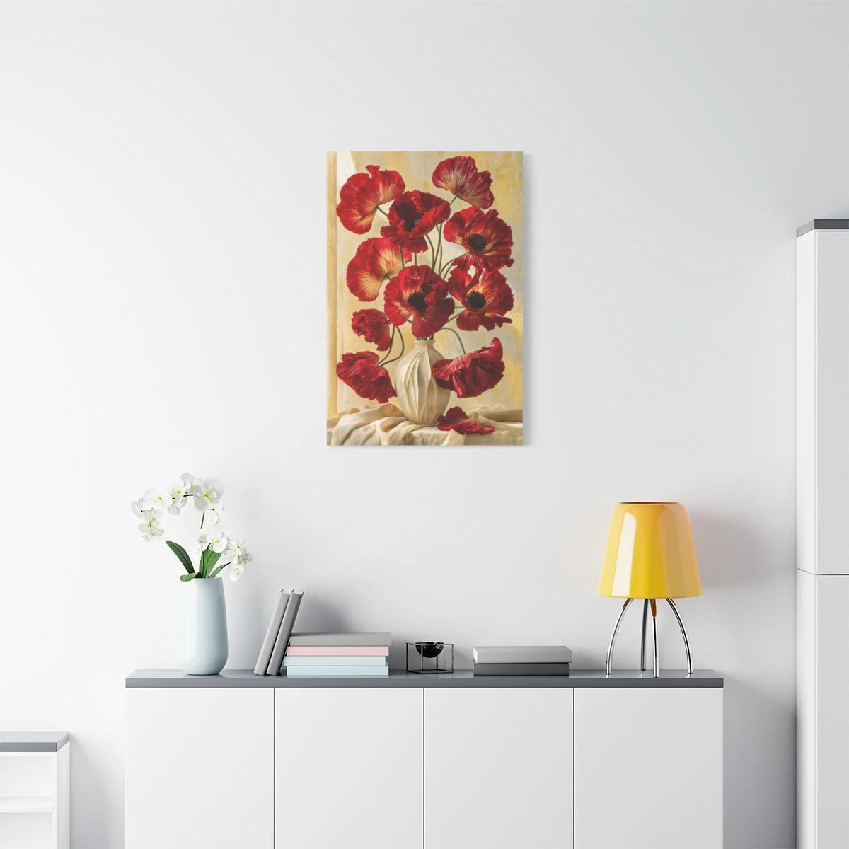 Tableau Bouquet de Coquelicots - Nature Morte Hollandaise - décor mural panoramique