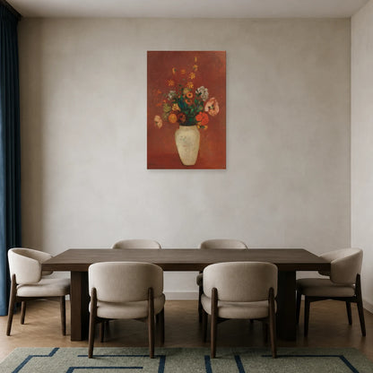 Tableau Bouquet dans un vase chinois – Odilon Redon dans une salle à manger - Art Virtuoso