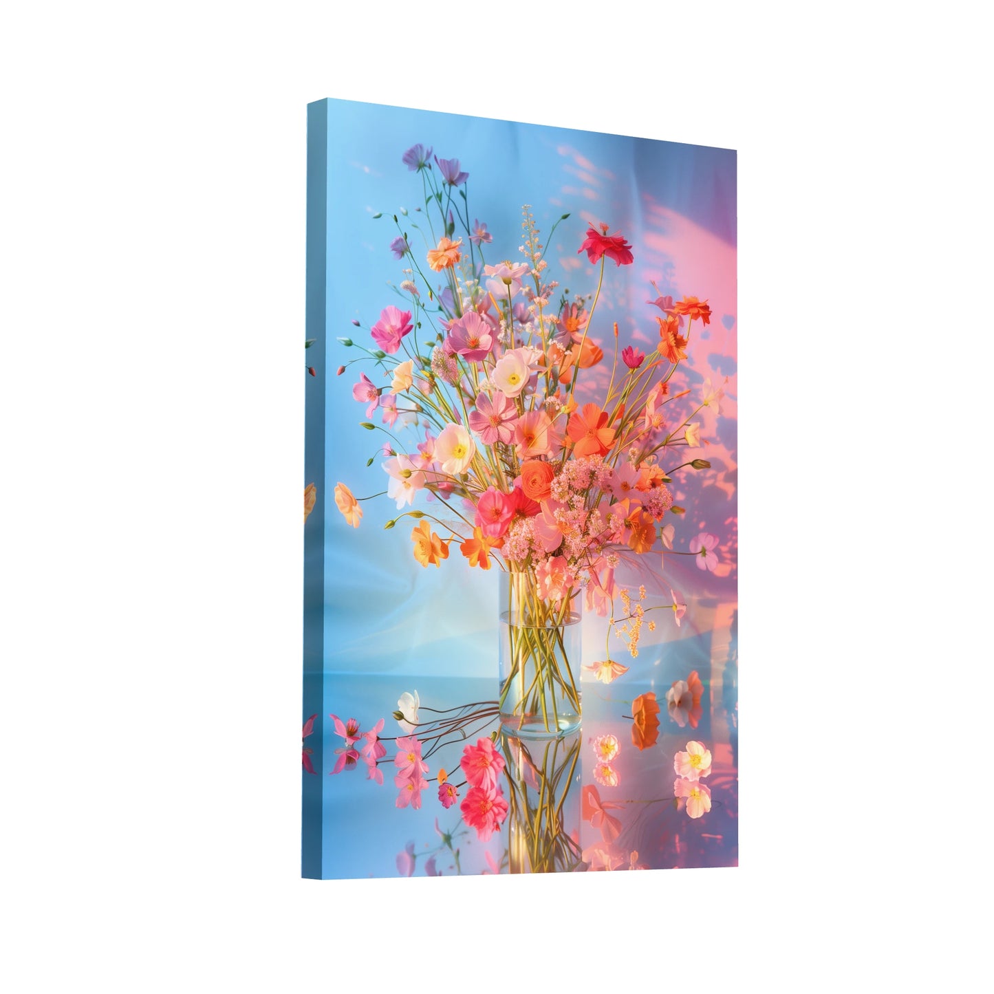 Product Hero 3D WebP Tableau Bouquet de Fleurs dans Vase - Art Virtuoso