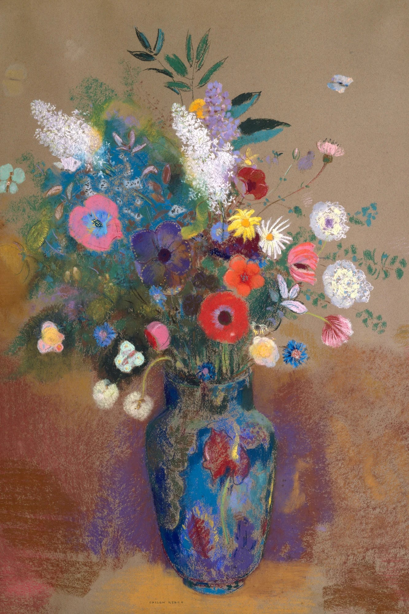 Bouquet de fleurs d’Odilon Redon – reproduction sur toile – format L