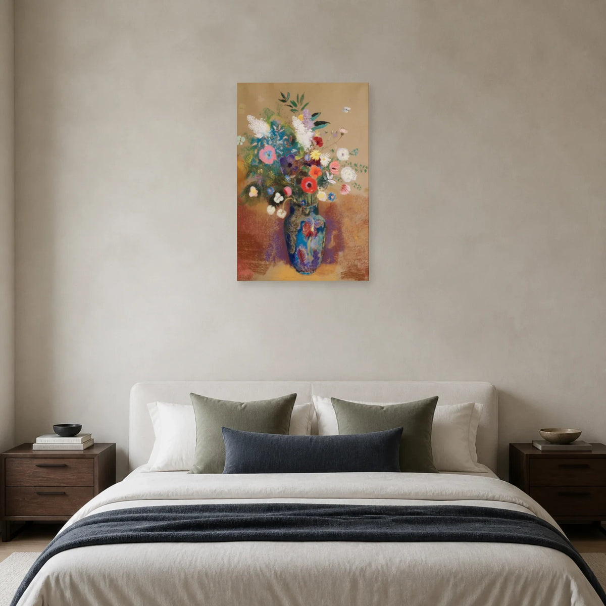 Tableau Bouquet de fleurs – Odilon Redon dans une chambre - Art Virtuoso