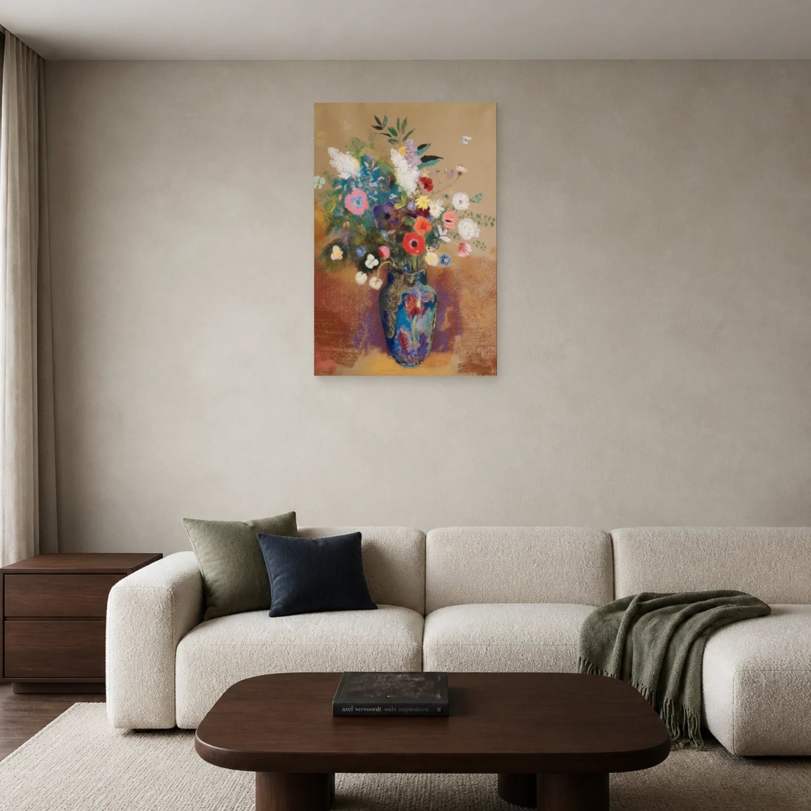 Tableau Bouquet de fleurs – Odilon Redon dans un salon - Art Virtuoso