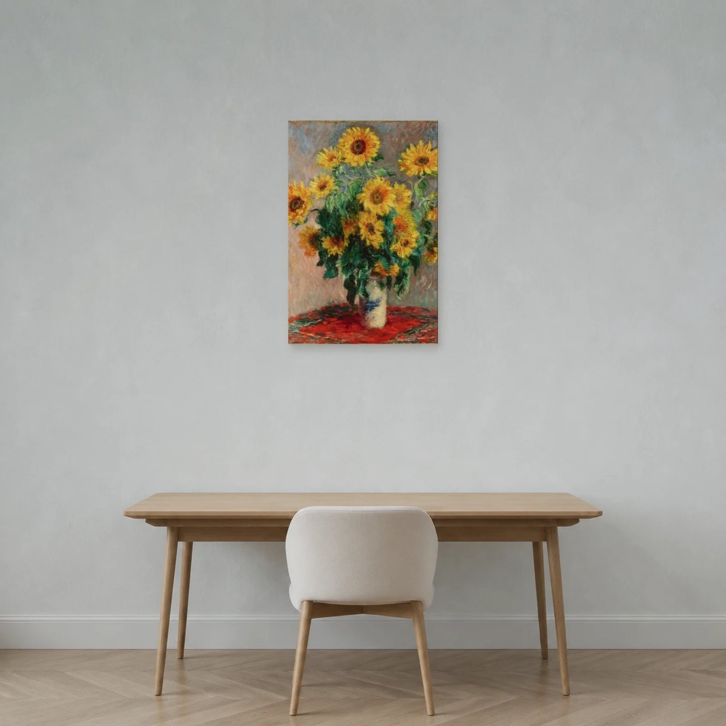 Tableau Bouquet de tournesols – Claude Monet dans un bureau - Art Virtuoso