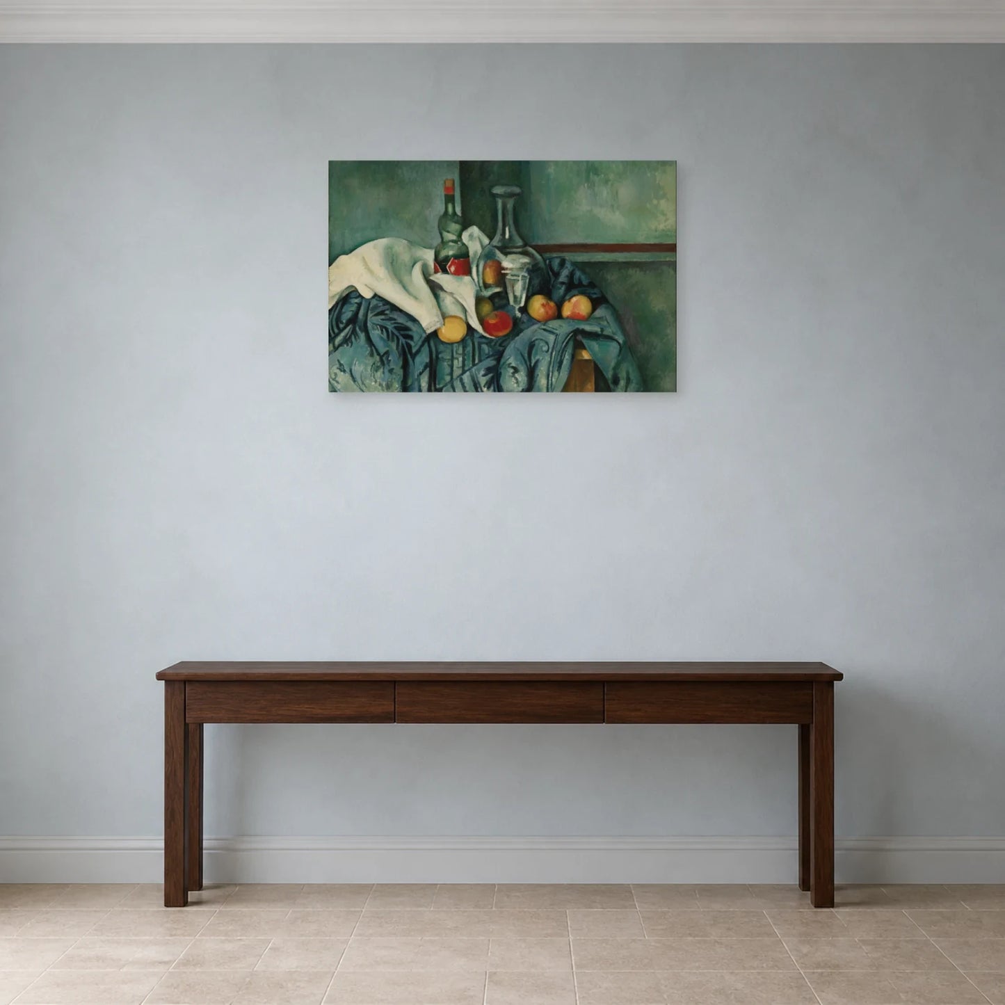 Tableau La Bouteille de menthe poivrée – Paul Cézanne dans une entrée ou un couloir - Art Virtuoso