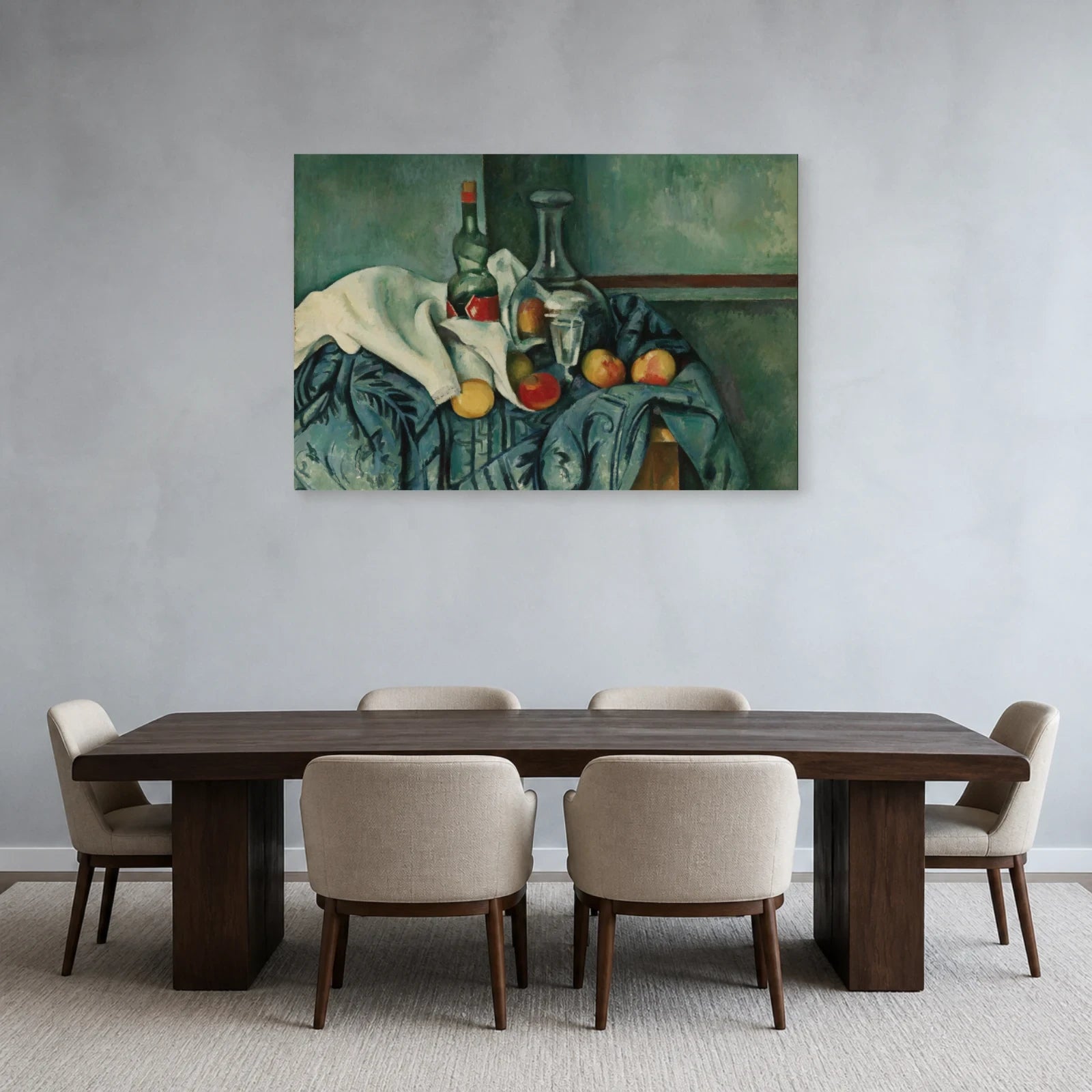Tableau La Bouteille de menthe poivrée – Paul Cézanne dans une salle à manger - Art Virtuoso
