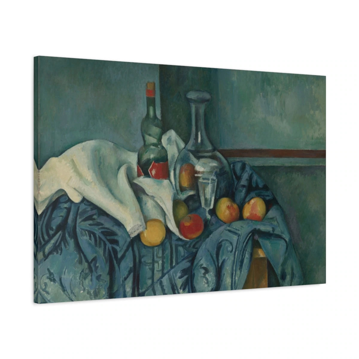 Tableau La Bouteille de menthe poivrée – Paul Cézanne - toile 3D avec bords imprimés - Art Virtuoso
