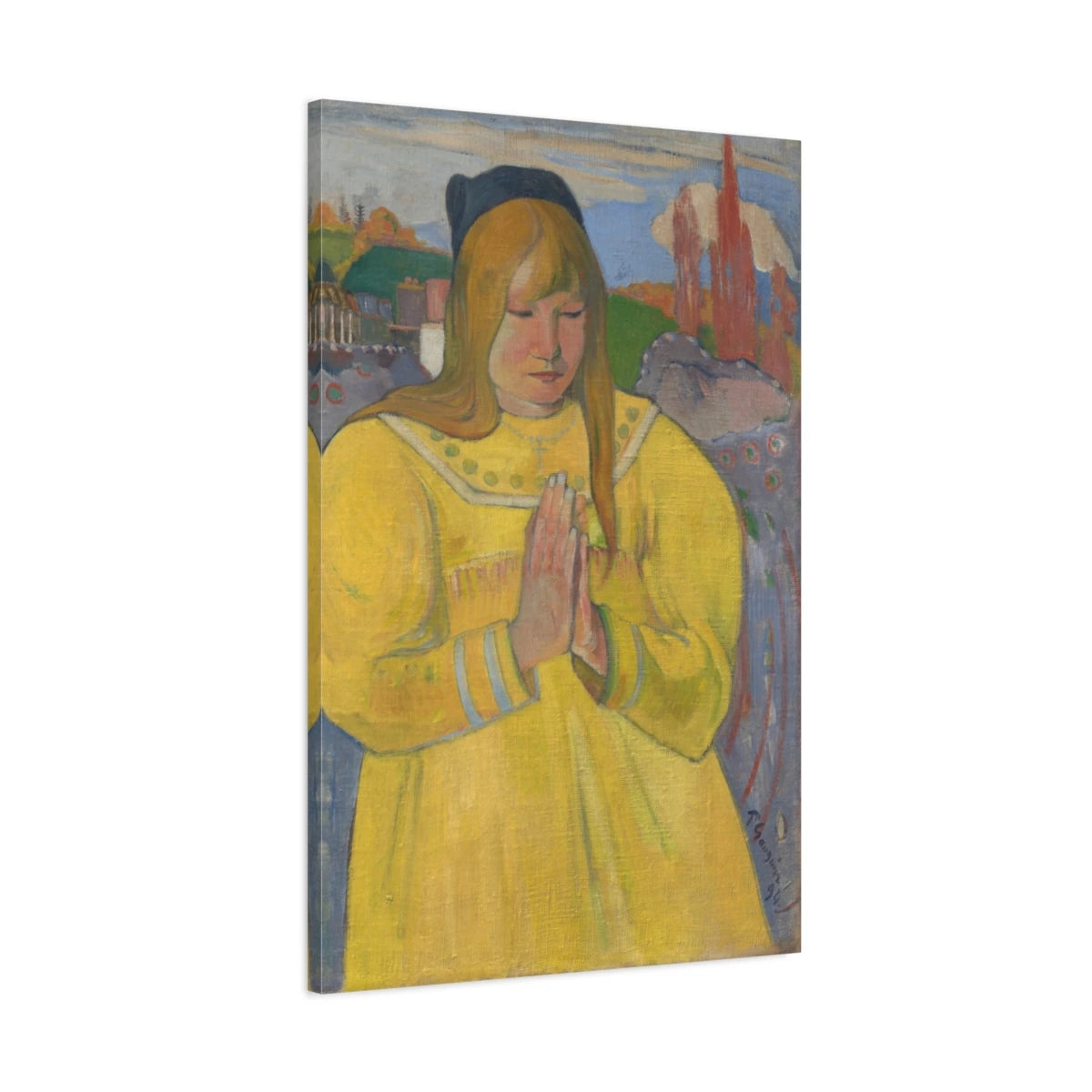 Tableau Bretonne en prière de Paul Gauguin - toile 3D avec bords imprimés - Art Virtuoso