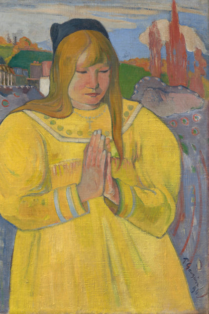 Tableau Bretonne en prière de Paul Gauguin - impression sur toile, format XL