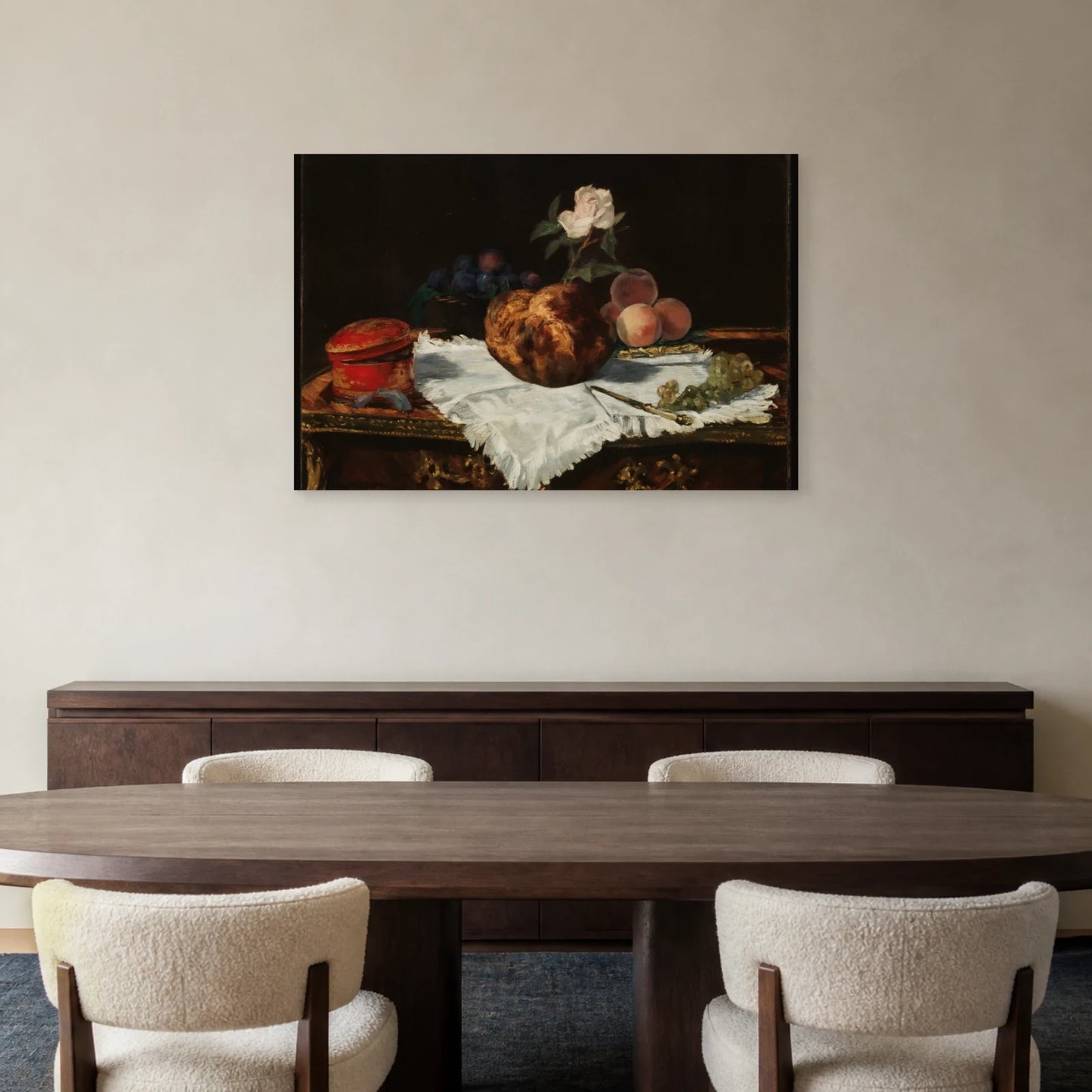 Tableau La Brioche – Édouard Manet dans une salle à manger - Art Virtuoso
